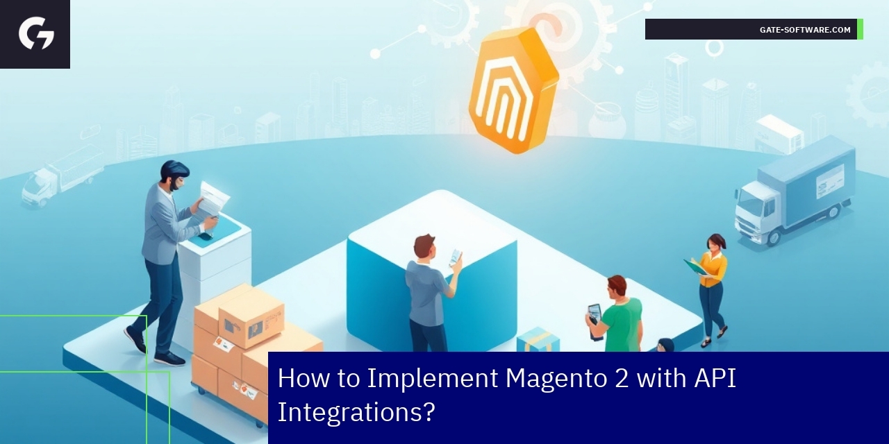 Diagram showing Magento 2 API integration steps