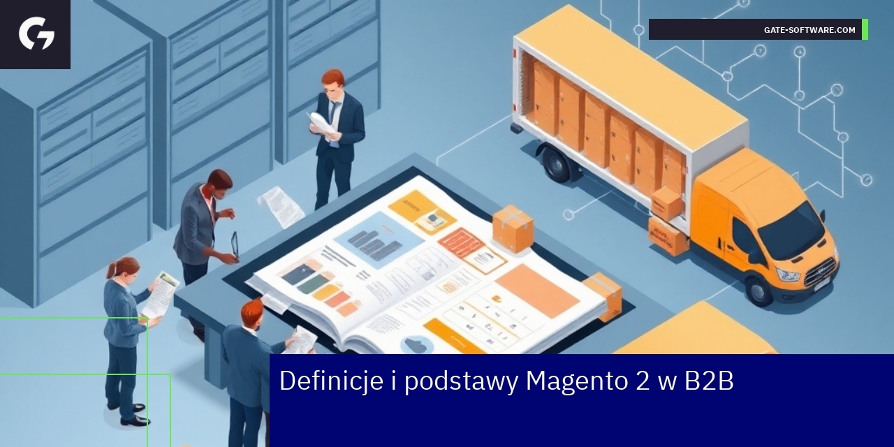 Schemat platformy Magento 2 w segmentach B2B i B2C