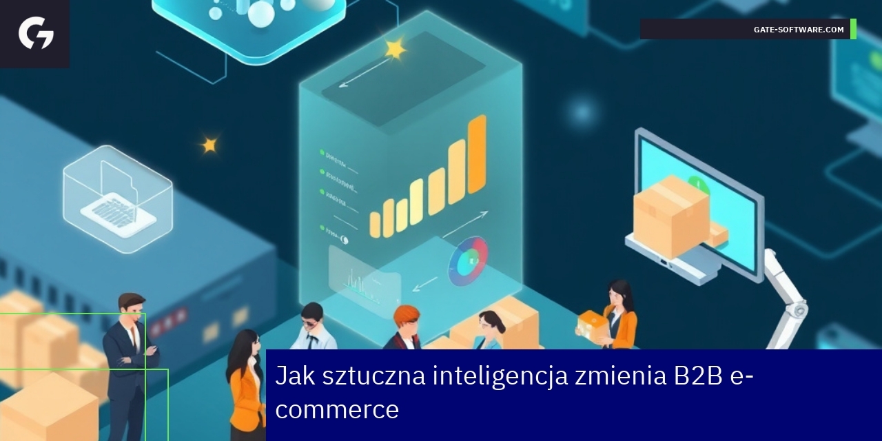 Schemat ilustrujący zastosowanie AI w B2B e-commerce