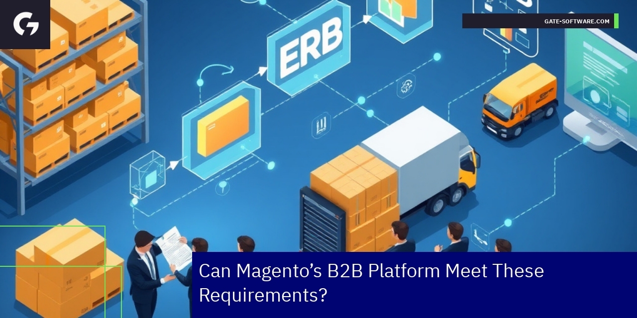 Dashboard with Magento B2B commerce platform features