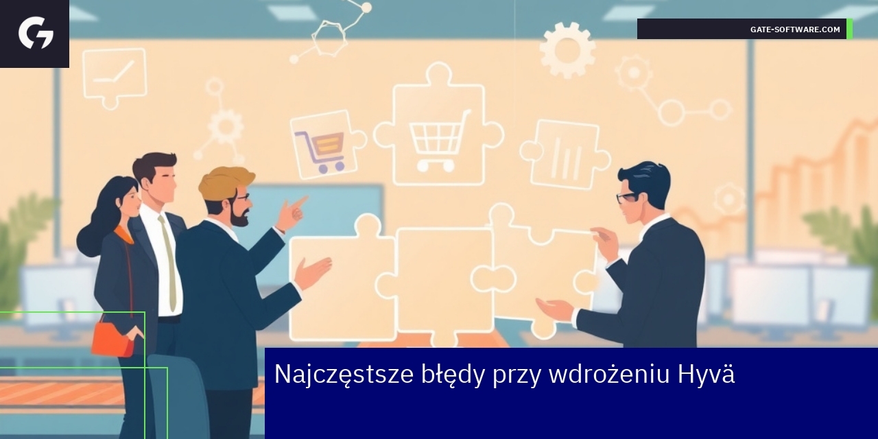 Schemat błędów wdrożeniowych Hyvä w trzech obszarach