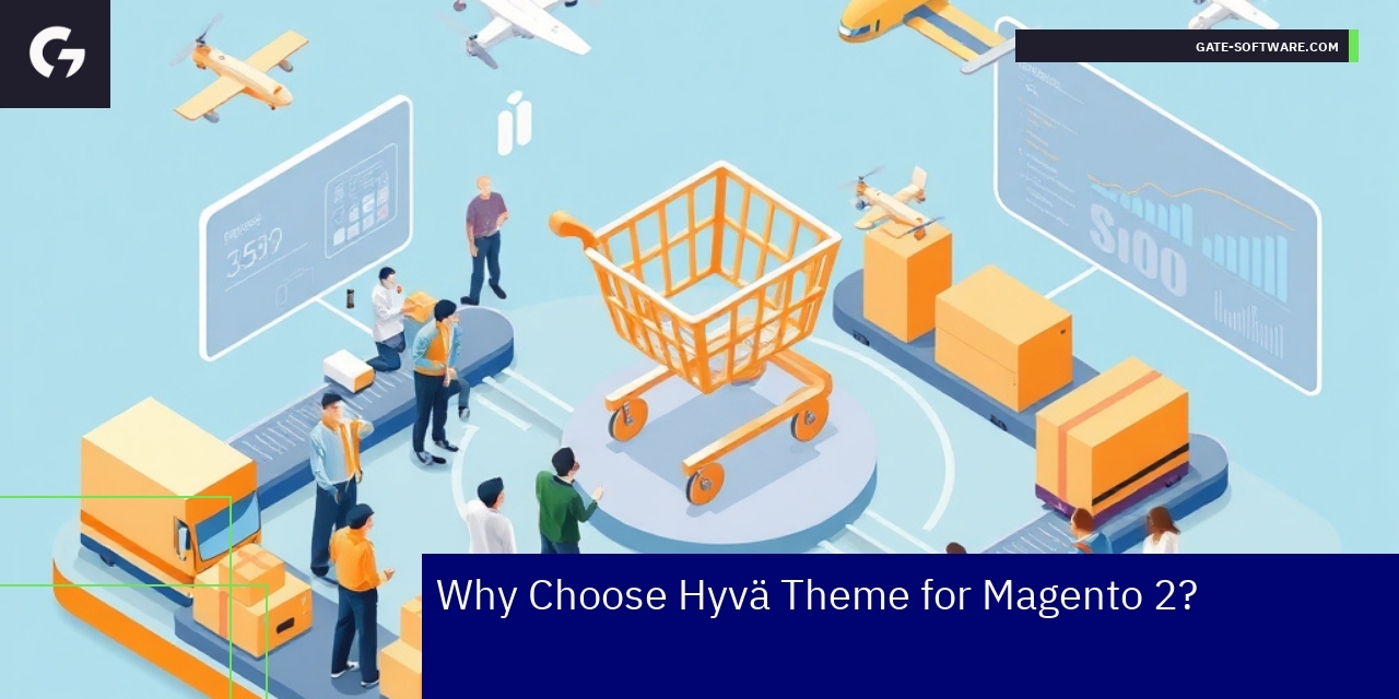 Diagram comparing Hyvä and other Magento themes