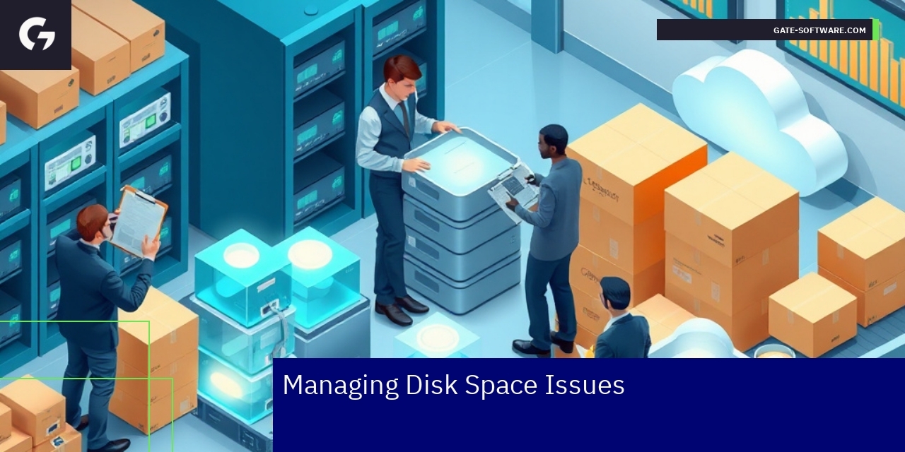 Illustration of disk space management and optimization
