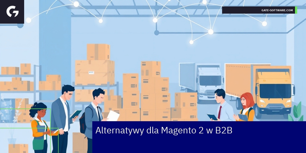 Alternatywy Magento 2 dla biznesu B2B Schemat porównania platform e-commerce B2B