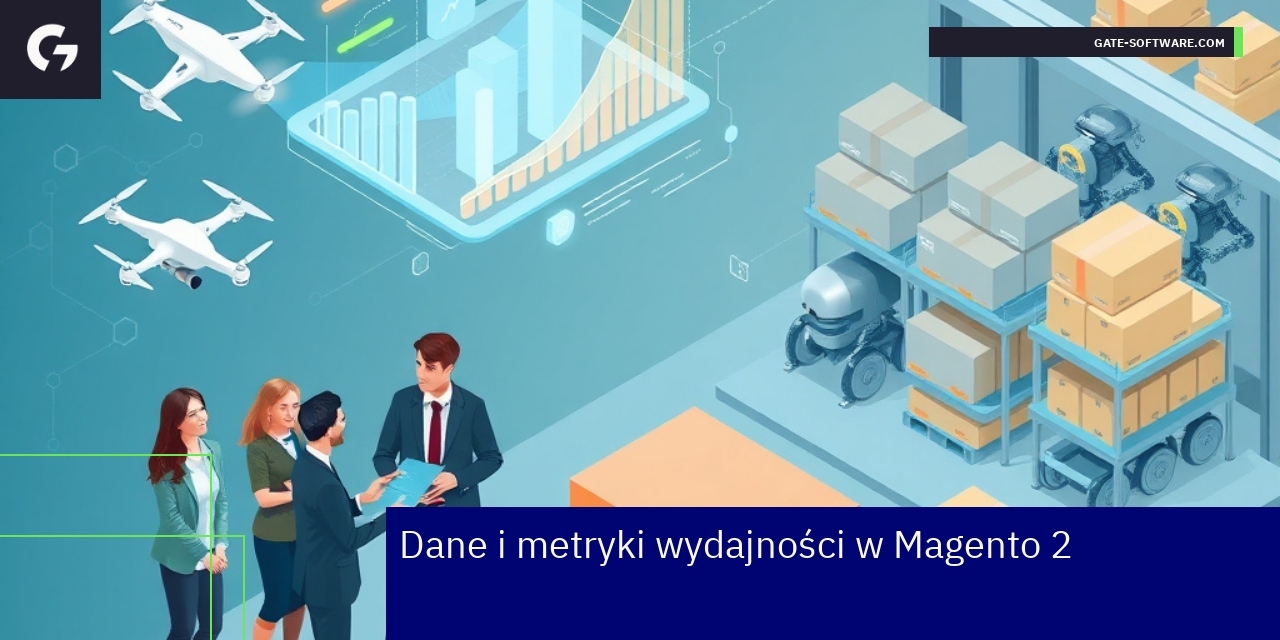 Grafika ilustrująca wydajność Magento 2 i metryki
