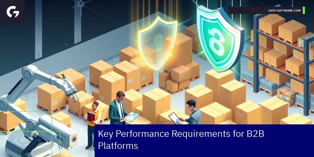 Diagram illustrating B2B platform key requirements