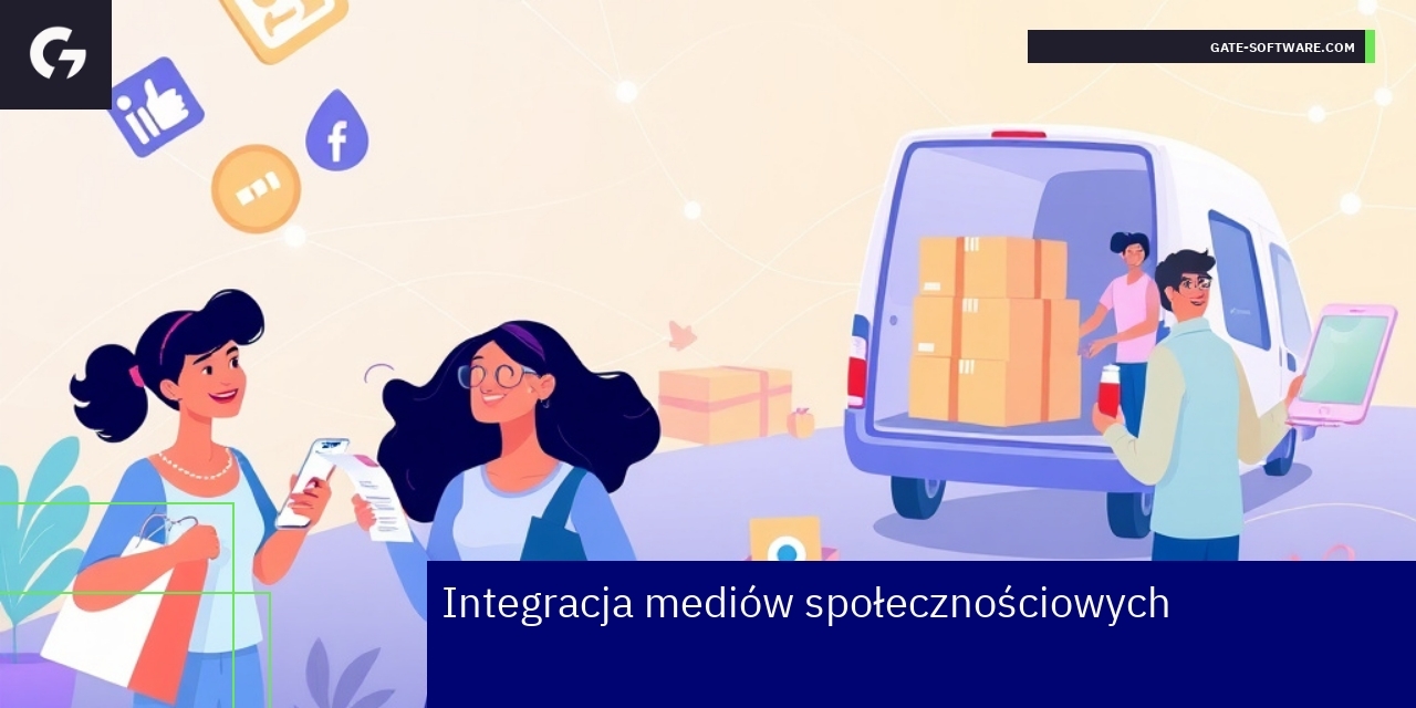 Ikony popularnych mediów społecznościowych i sklep online