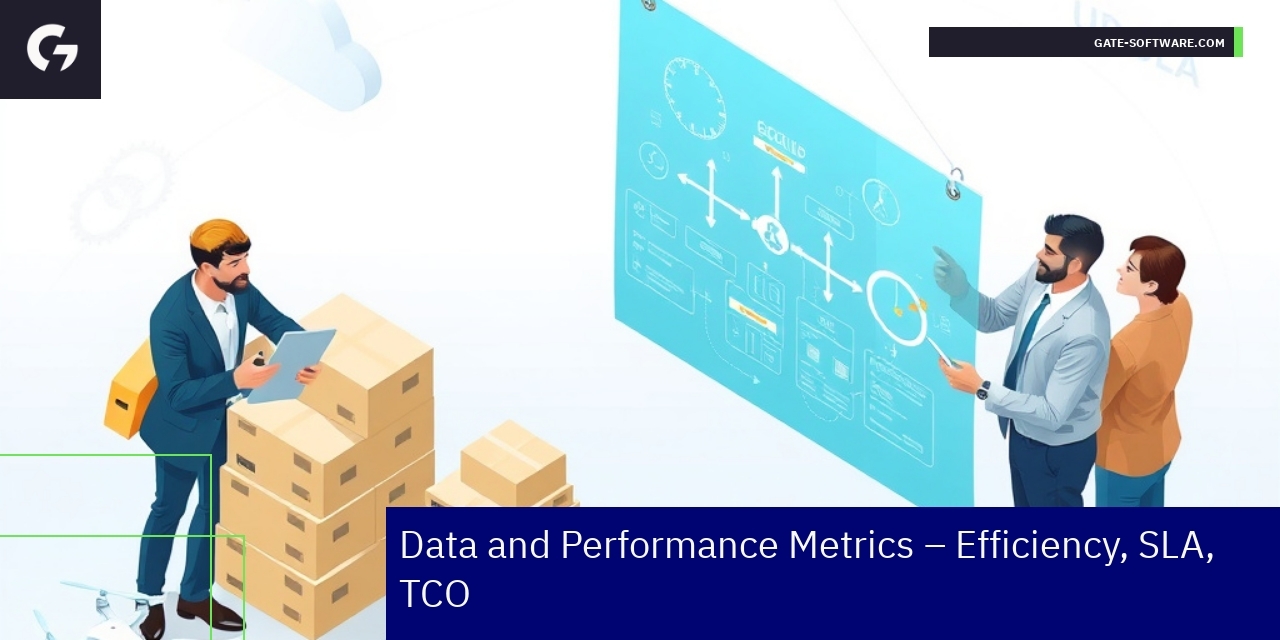 Graphs showing B2B project metrics and efficiency