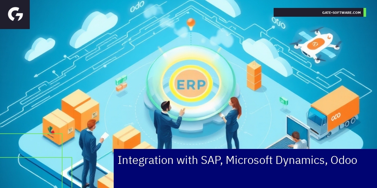 ERP Integration with UiR Solutions Overview Diagram showing ERP systems connection and workflow