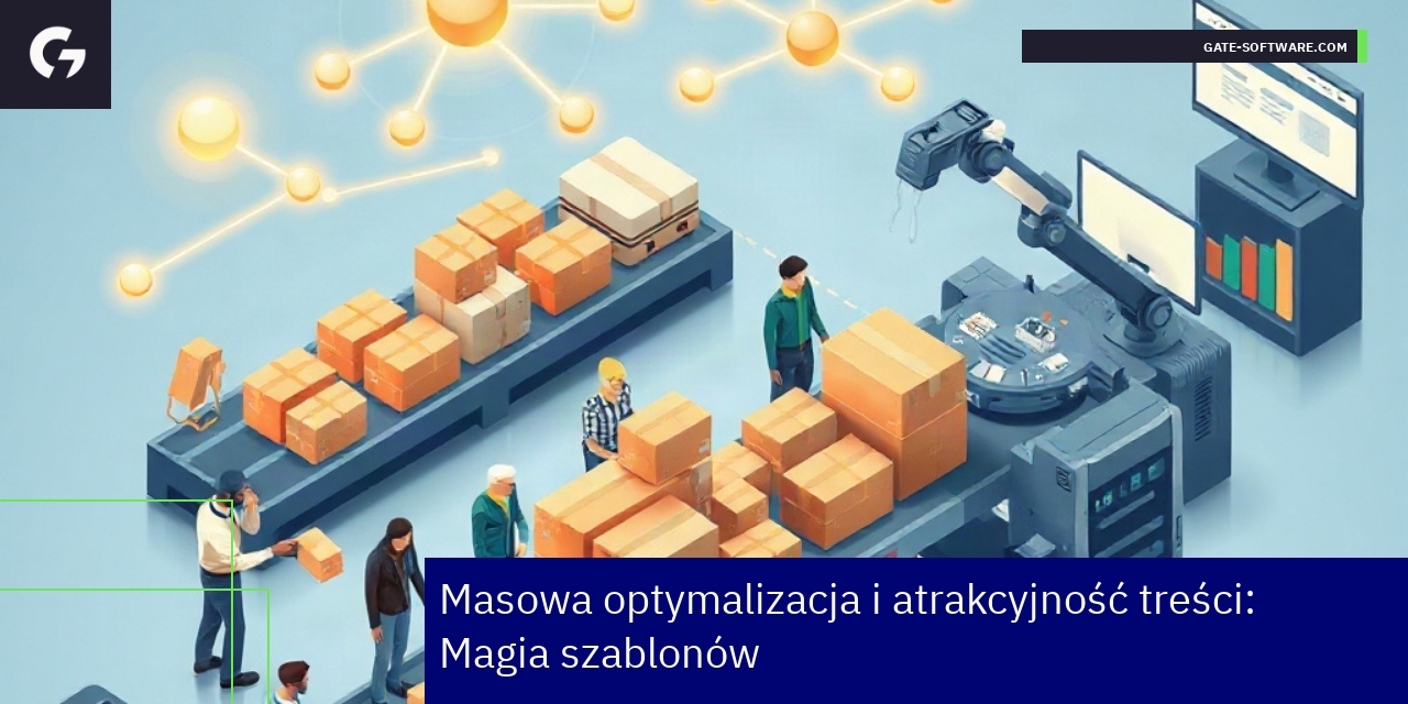 Masowa optymalizacja treści z użyciem szablonów Hyva Graph przedstawiający optymalizację treści i SEO
