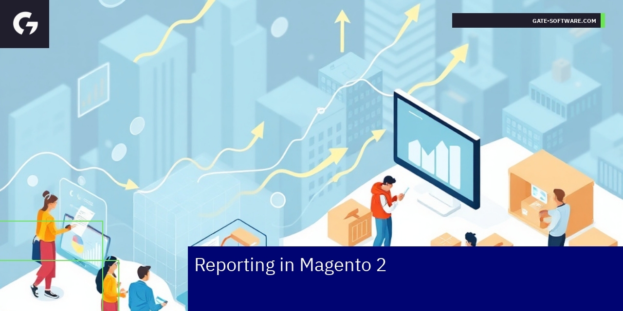 Reporting Workflow in Magento 2 with Hyva Graph showing Magento 2 data reporting and analysis process