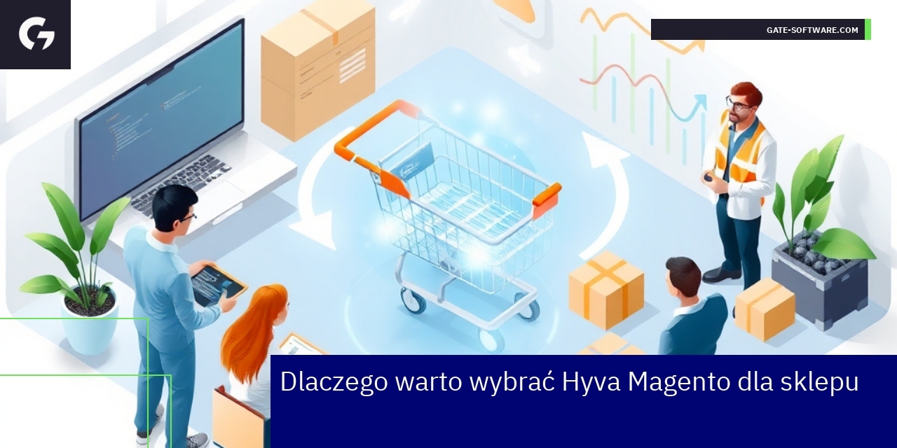 Korzyści z Hyva Magento dla sklepu Schemat ilustrujący zalety Hyva Magento