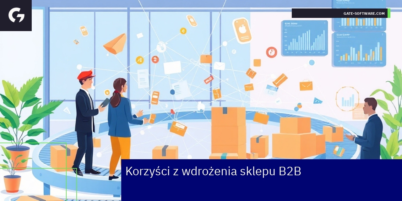 Schemat korzyści i funkcji sklepu B2B