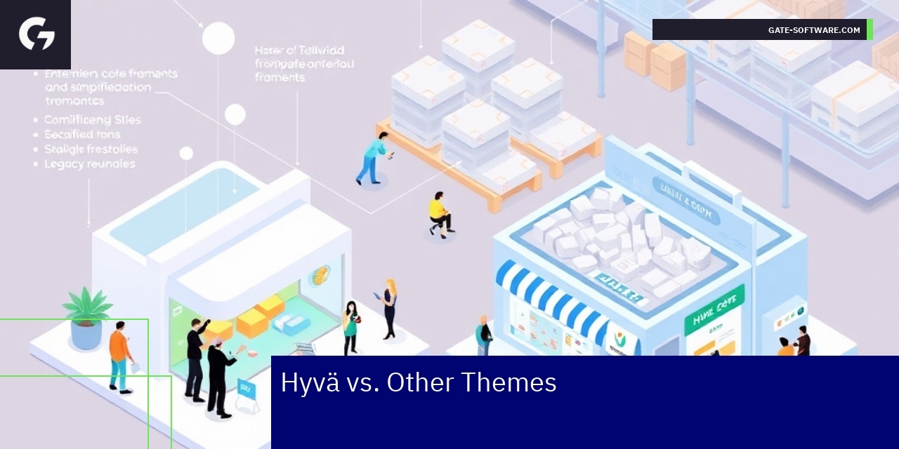 Graph showing Hyvä benefits over Magento themes