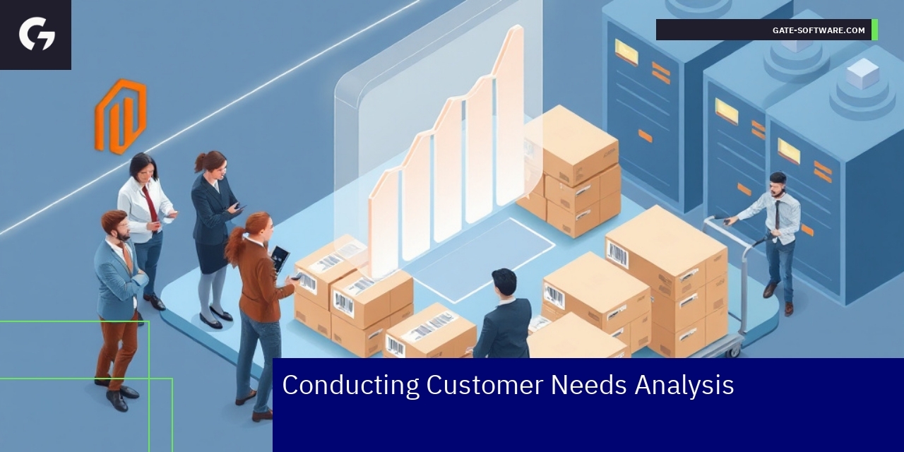 Customer Needs Analysis for B2B Magento Flowchart of B2B customer needs analysis process