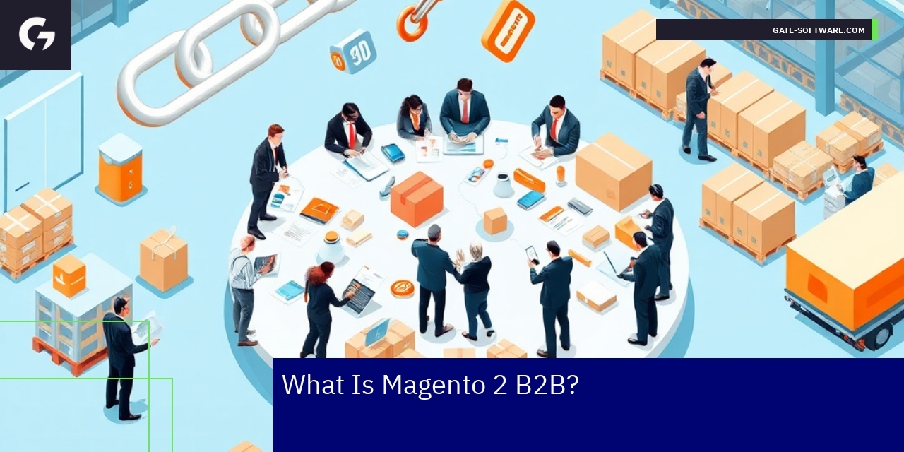Diagram showing Magento 2 B2B platform advantages