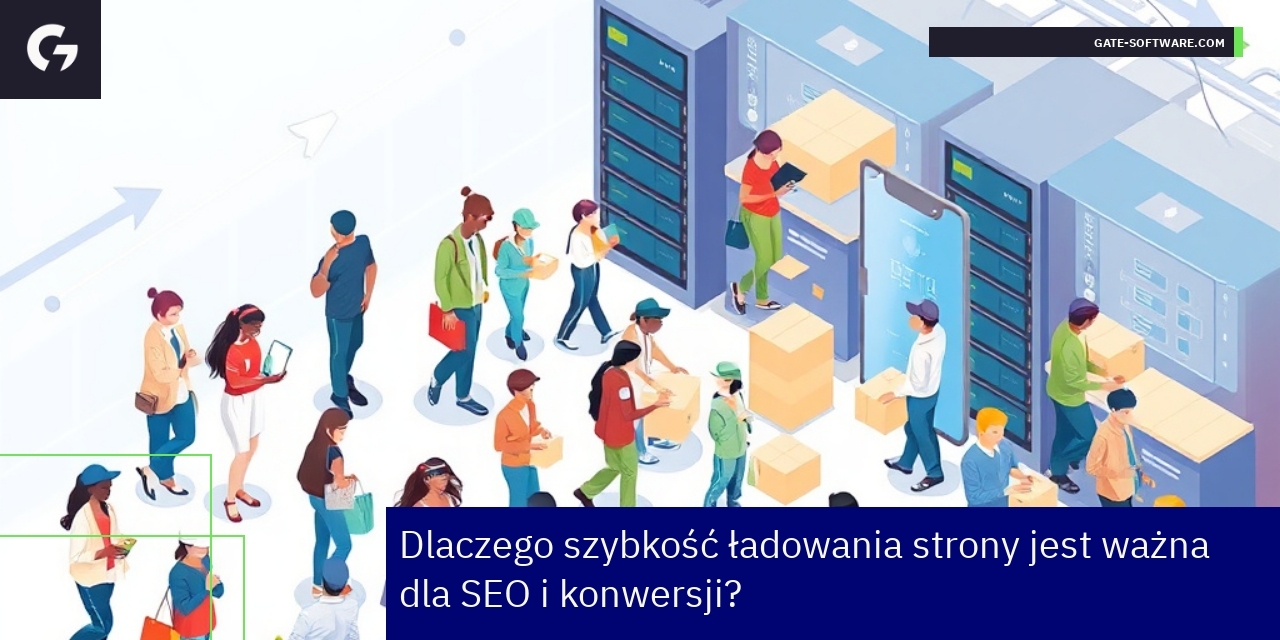 Grafika pokazująca wpływ szybkości ładowania na SEO i UX