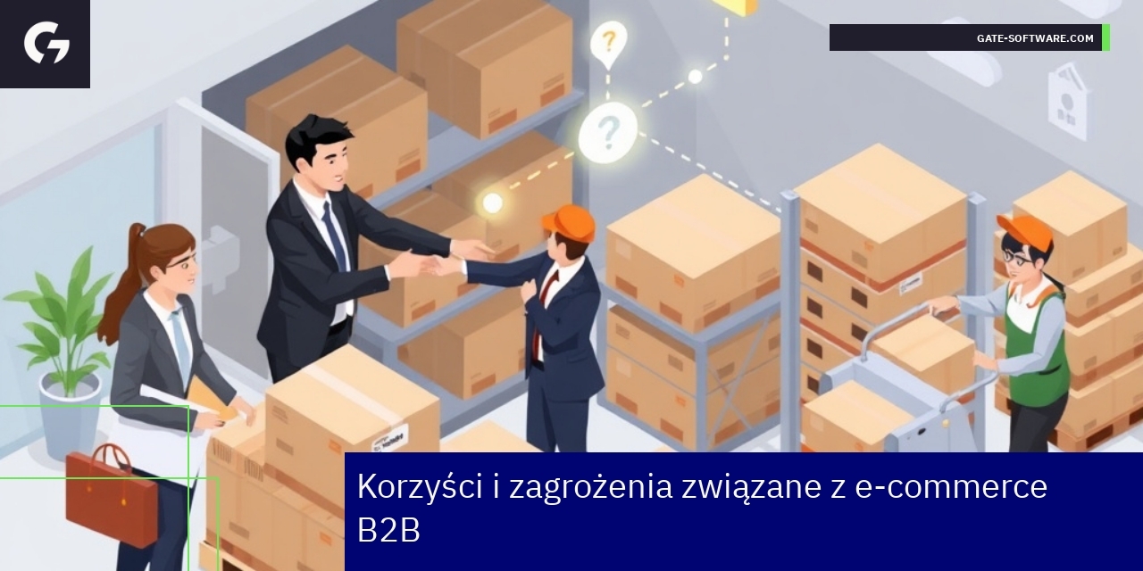 Biznes i technologia e-commerce B2B ilustrowana