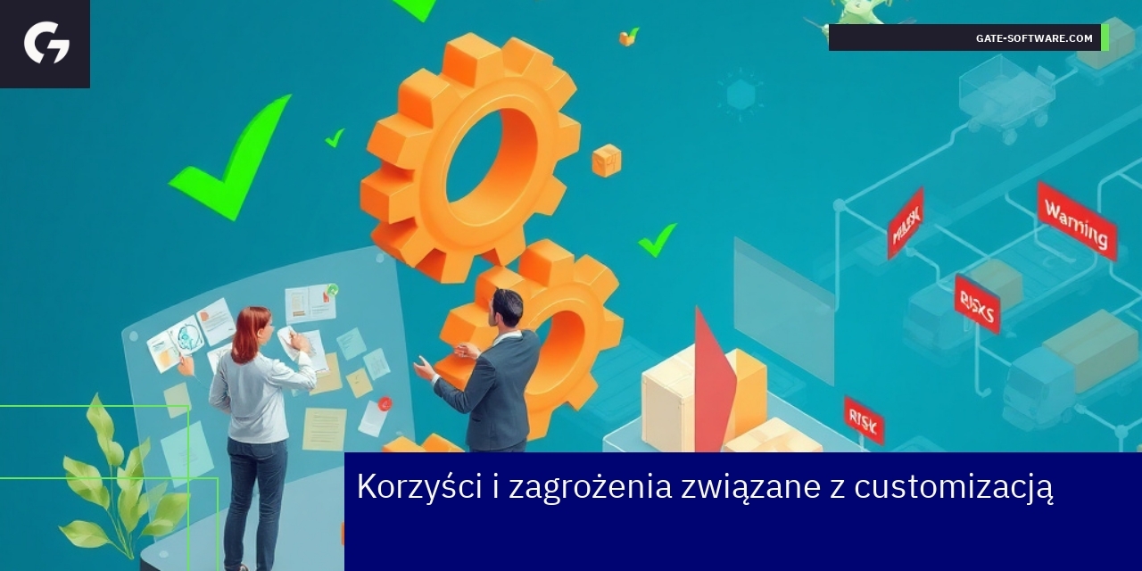 Schemat korzyści i zagrożeń customizacji w UX i technologiach