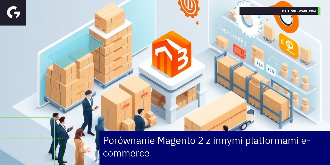 Porównanie platform e-commerce dla B2B Schemat porównania Magento 2, WooCommerce i Shopify