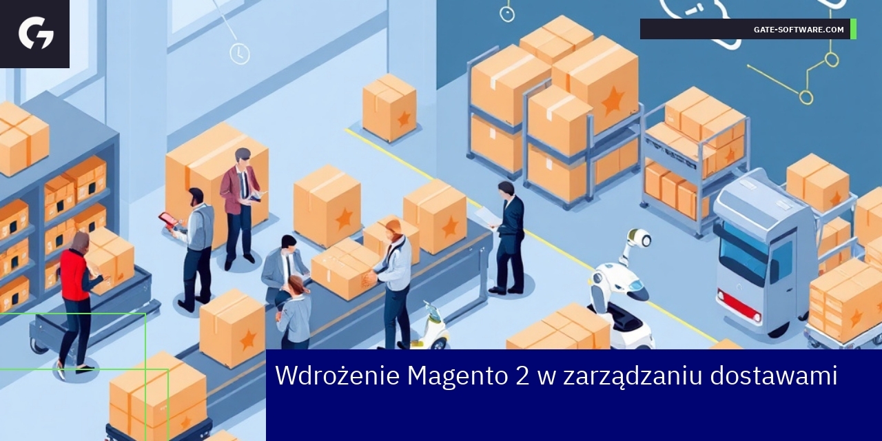 Grafika przedstawiająca proces wdrożenia Magento 2 w B2B