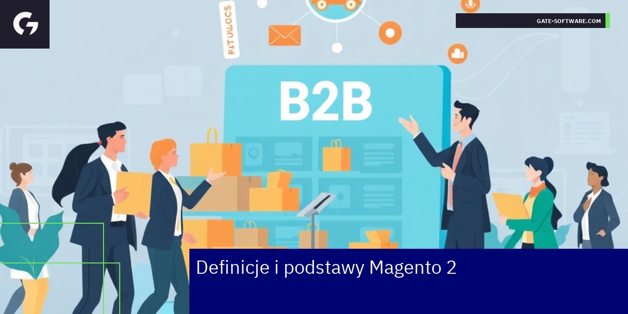 Kluczowe funkcje i personalizacja Magento 2 w B2B Schemat przedstawiający funkcje Magento 2 i personalizację