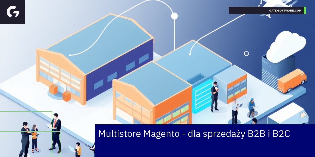 Schemat działania platformy Magento multistore