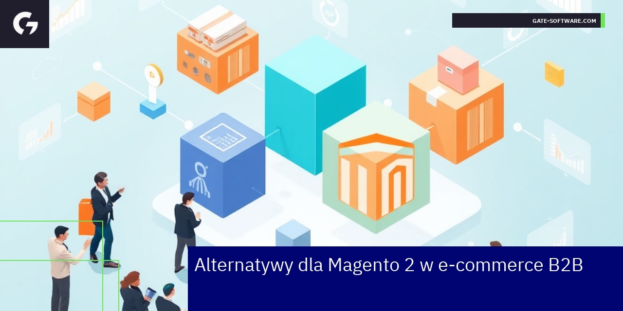 Schemat przedstawiający platformy e-commerce B2B i ich cechy