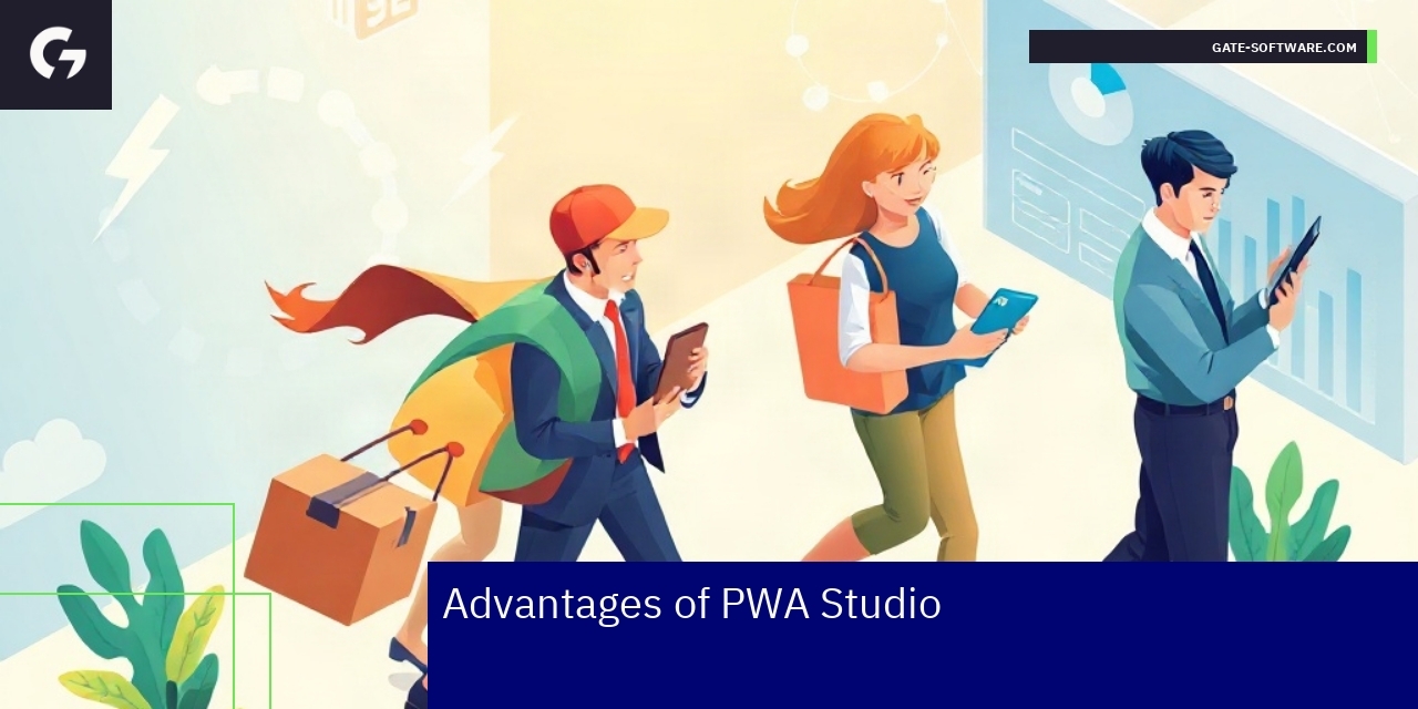 Graph showing PWA Studio benefits speed mobile SEO