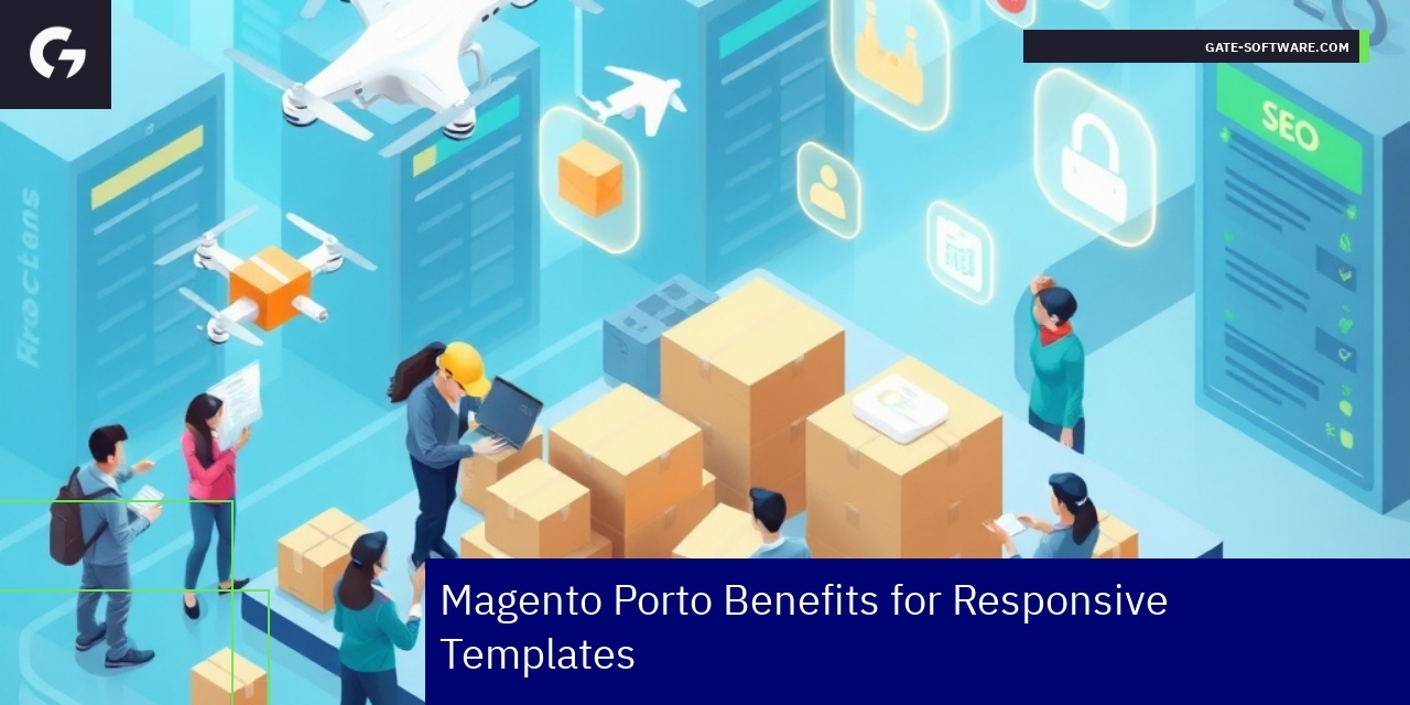 Responsive Magento Porto template showcasing mobile and SEO features