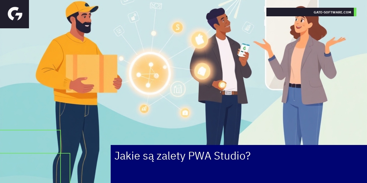 Infografika zalet PWA Studio w e-commerce
