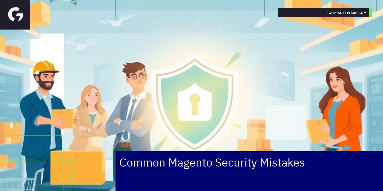 Magento Security Mistakes and Solutions Overview Illustration of Magento security risks and prevention