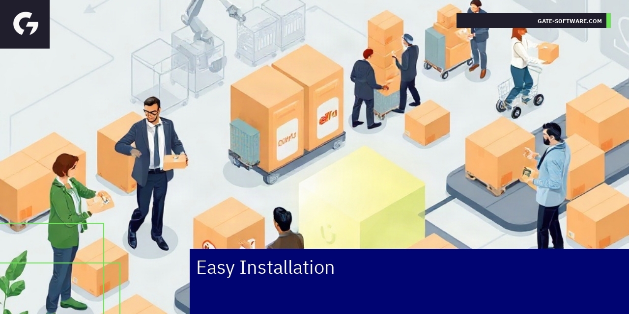 Graphic showing easy installation and growth steps