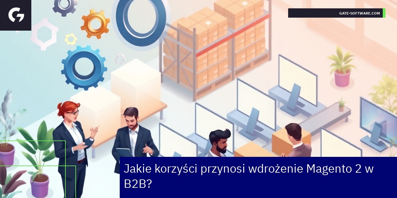 Schemat korzyści i funkcji Magento 2 dla B2B
