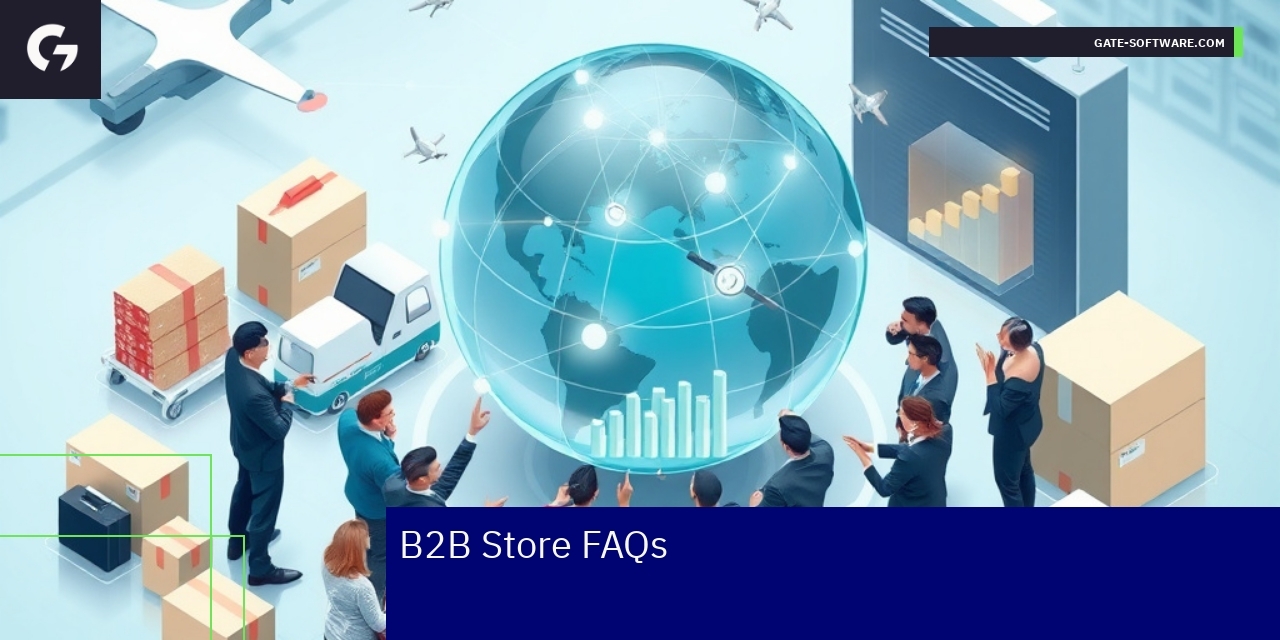 Illustration of B2B e-commerce questions and answers