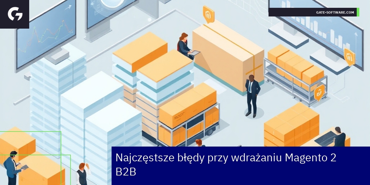 Schemat problemów i rozwiązań w Magento 2 B2B