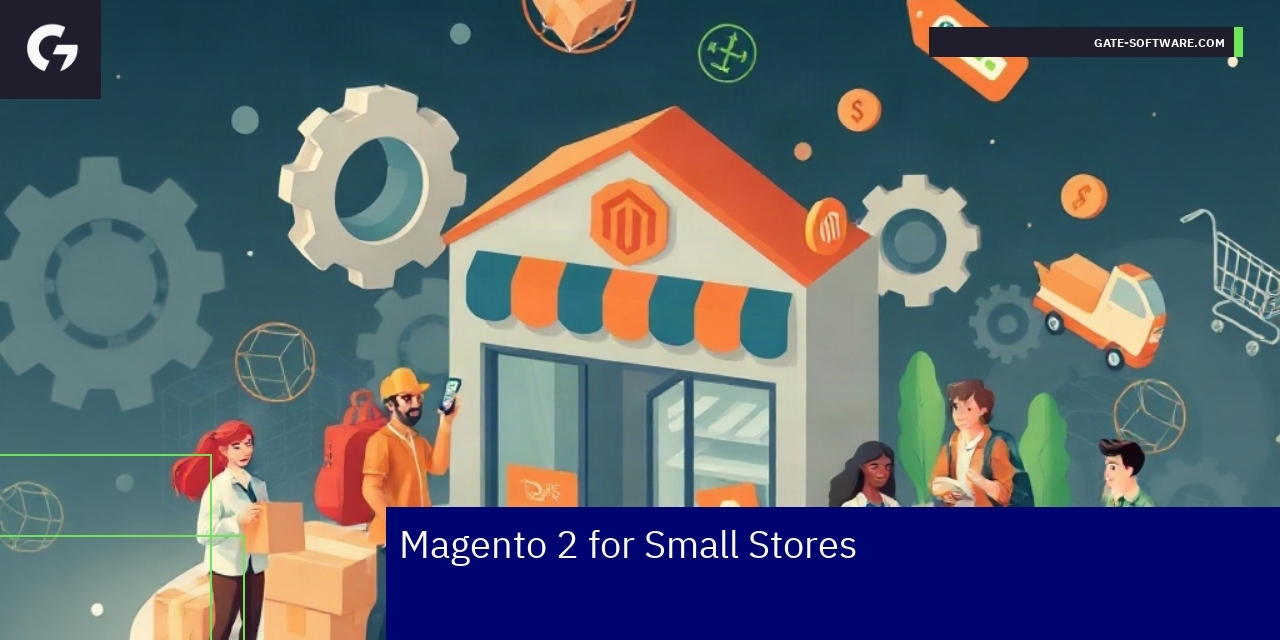 Diagram showing Magento 2 features for small stores