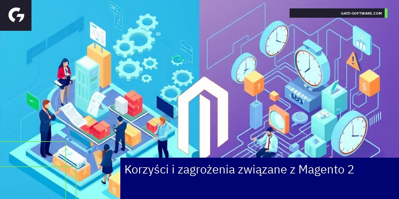 Schemat korzyści i zagrożeń Magento 2