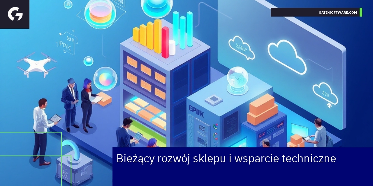 Rozwój i wsparcie techniczne e-commerce Zespół wsparcia technicznego przy komputerach