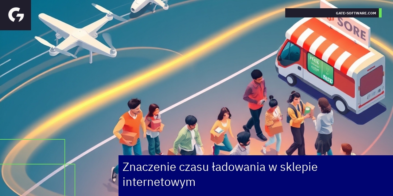 Schemat pokazujący wpływ czasu ładowania na sprzedaż online