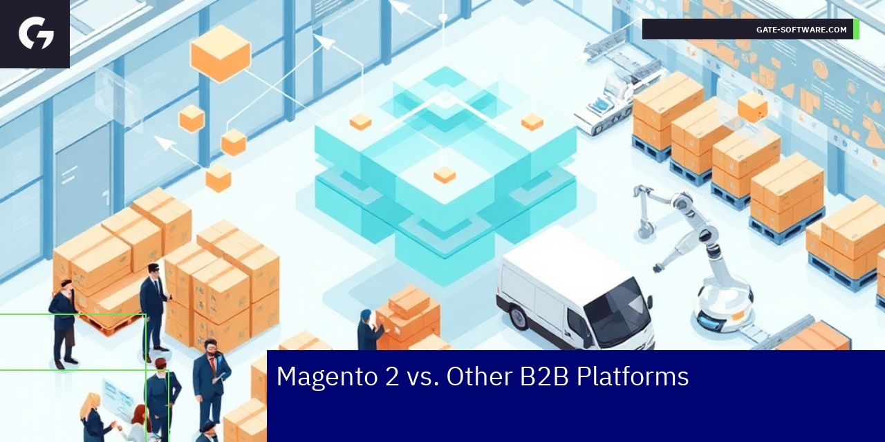 Comparison chart of Magento 2 and B2B platforms