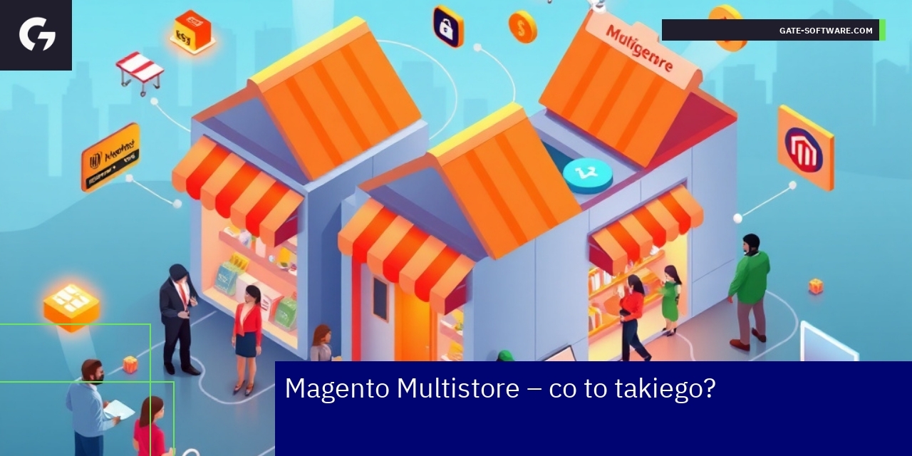 Interfejs platformy Magento z wieloma sklepami