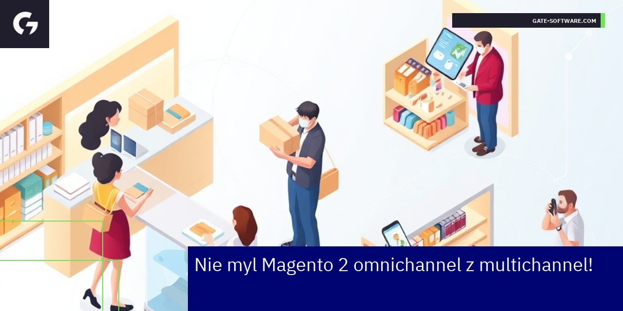Diagram pokazujący integrację kanałów sprzedaży w Magento 2