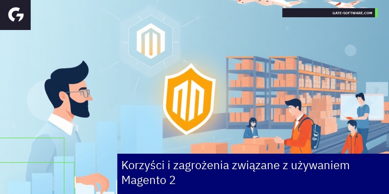 Korzyści i wyzwania Magento 2 w e-commerce Schemat korzyści i zagrożeń Magento 2