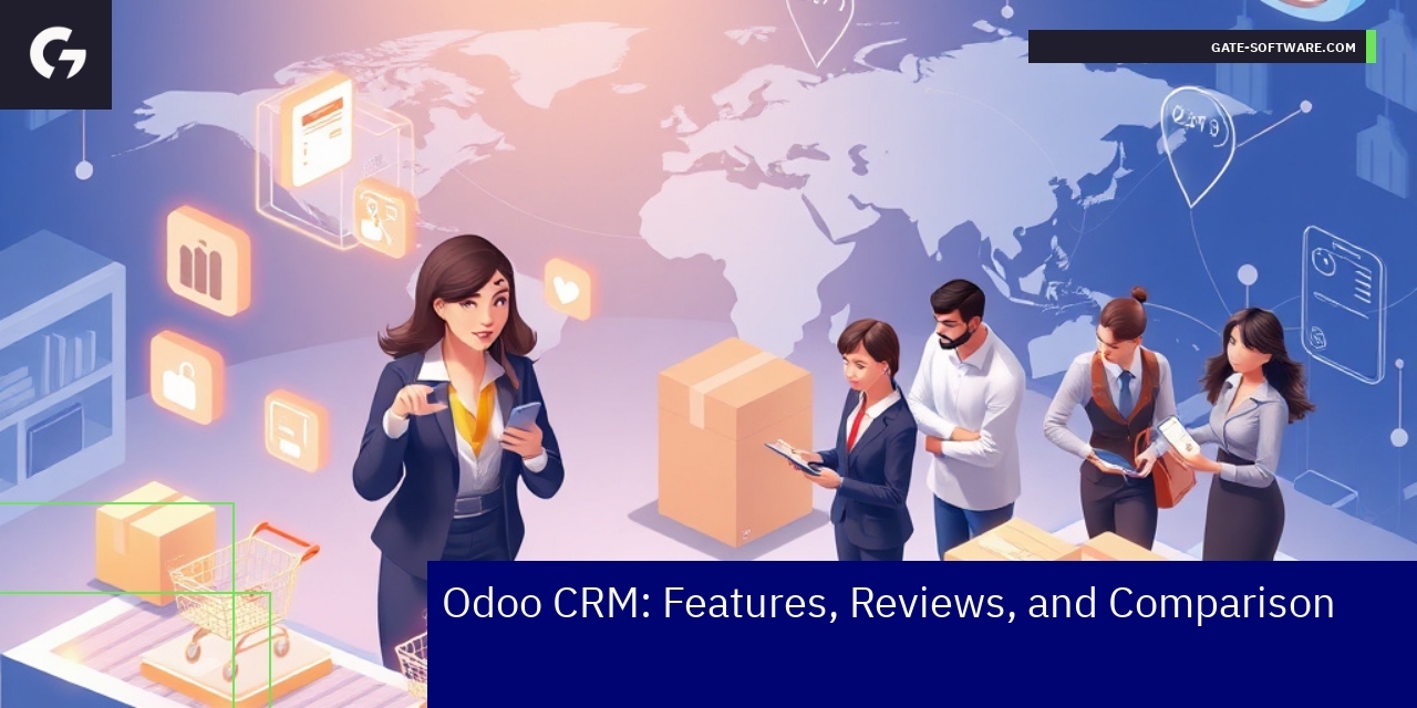 Odoo CRM dashboard with Magento and UX icons
