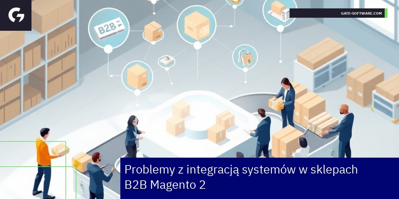 Schemat integracji systemów ERP, CRM i Magento 2