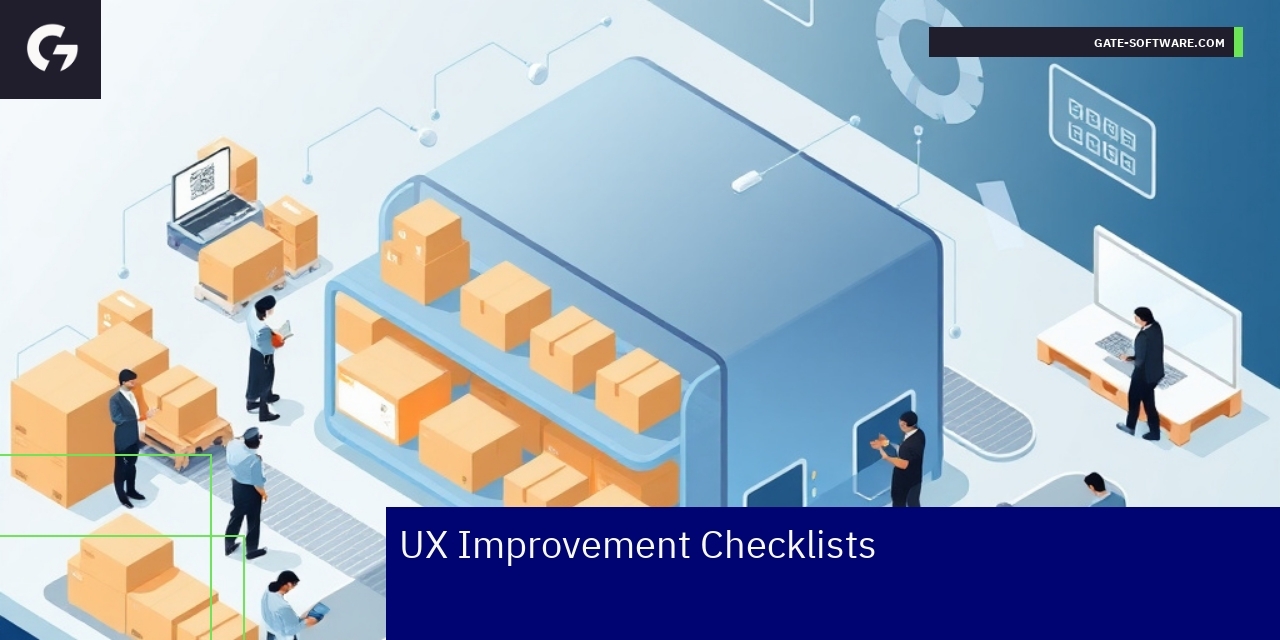 Checklist and UX icons representing Magento improvements