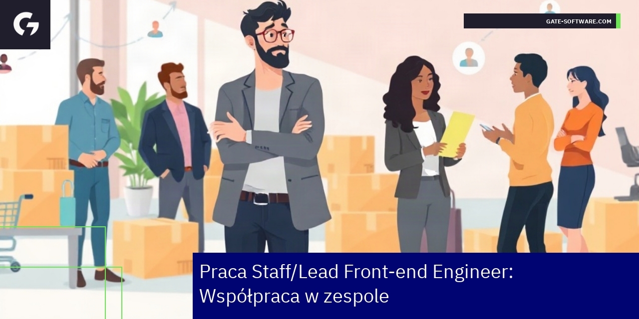 Praca Staff Lead Front-end Engineer w zespole Zespół programistów podczas pracy zespołowej