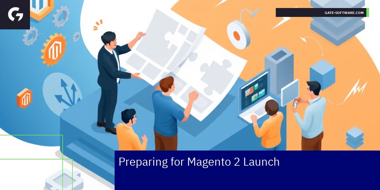 Diagram showing Magento 2 launch preparation steps