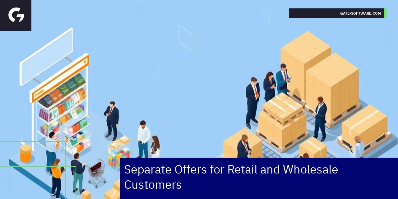 Diagram showing retail and wholesale customer segmentation